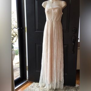 LACE BUSTIER MAXI DRESS NWOT
